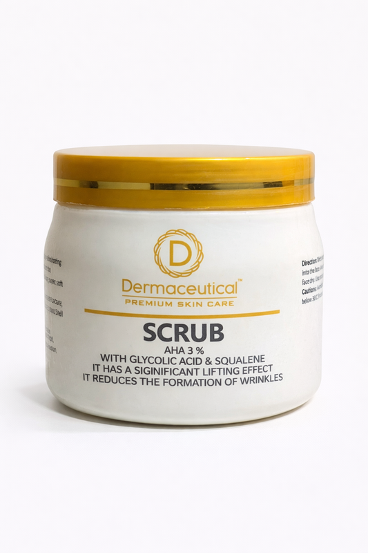 Dermaceutical Scurb with 3%AHA ( glycolic acid) 250 gm